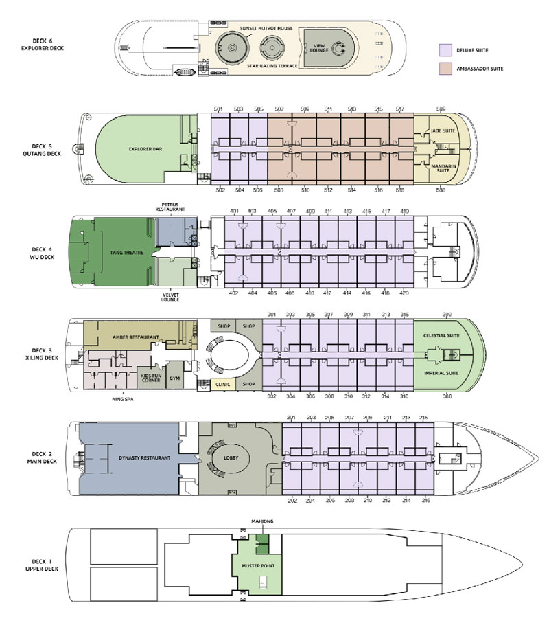 Yangzi Explorer Deck Plan